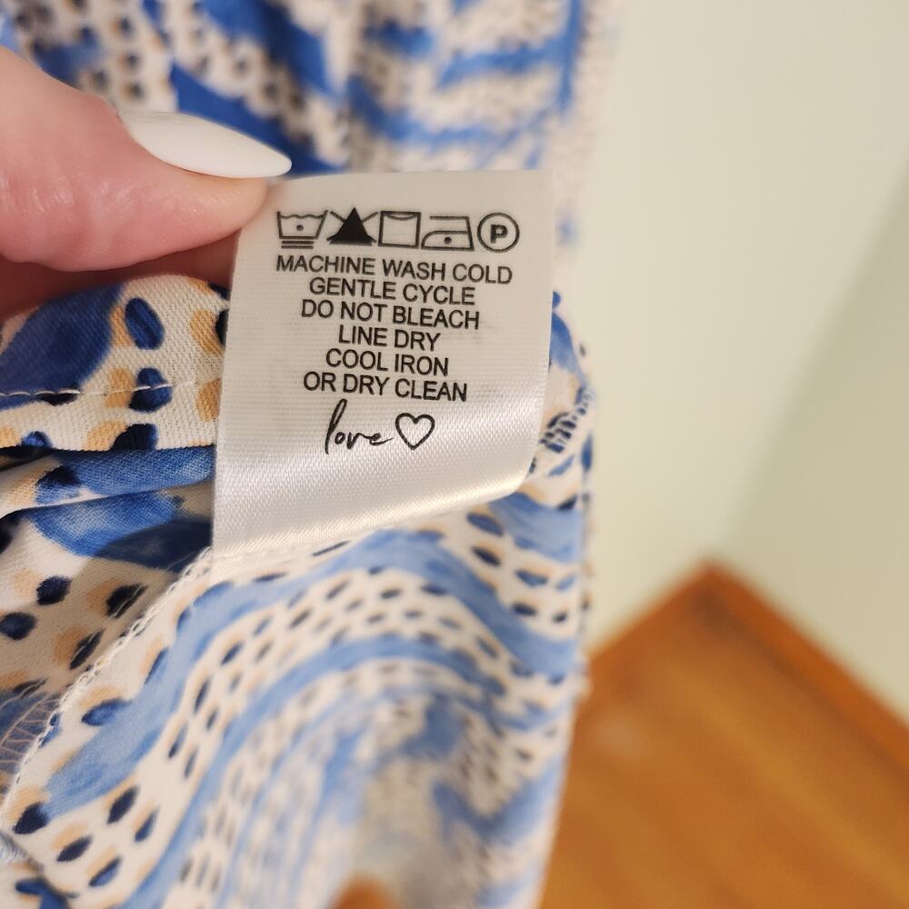 NIC+ZOE NWT Blue Palm Dot Fit & Flare Dress, Size XS - Picture 13 of 13